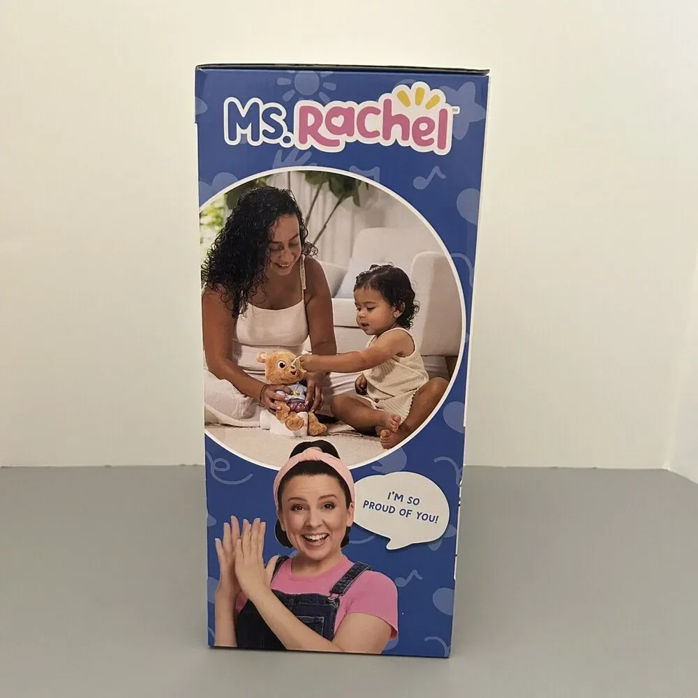 2024 Ms. Rachel POTTY TIME WITH BEAN Bear Plush Toy Play Toilet Paper NEW